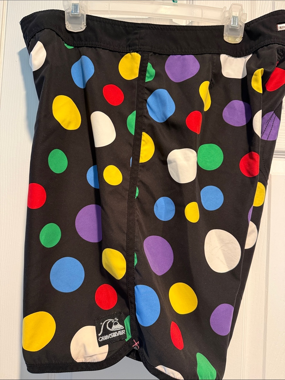 Quiksilver Men’s Black Polka Dot swimsuit Bottoms - Multicolor Dots